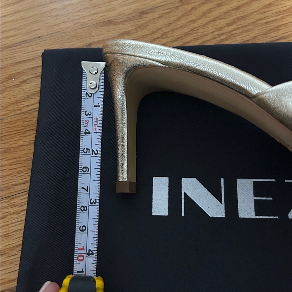 Elegant Inez Isa Gold Women's Heeled Sandals - Picture 14 of 14